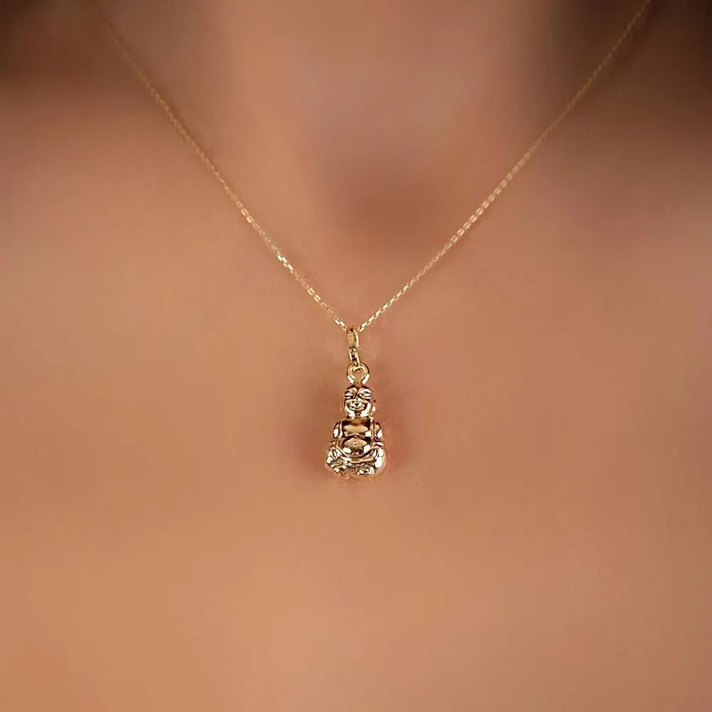 14K Gold Buddha Charm | Spiritual Pendant By Tehrani Jewelry